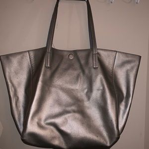 Gray & Gold Reversible Huge Tote Bag.